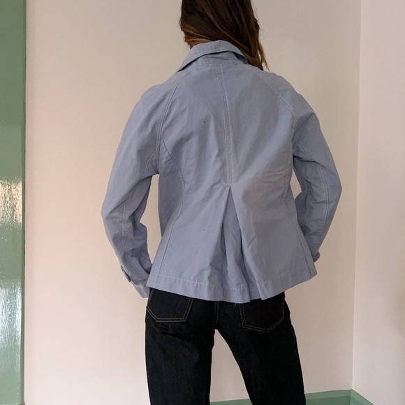 Cotton trench style jacket in sky blue from Tribal - Picture 5 of 11